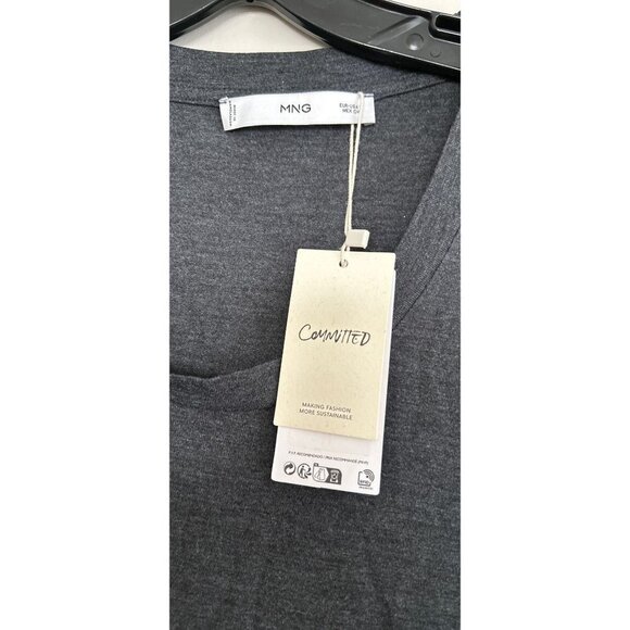 NEW! MNG Crewneck Gray T-Shirt Size Small - Picture 4 of 6